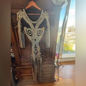 Norma Kamali Studded Catsuit